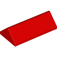 Lego kostka (kostička) střecha 2x4 sklon (šikmá) 45° oboustranná hladká, červená (304121, 4144003)